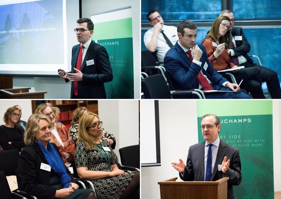 Collage of speakers at the Beauchamps Regulatory event on 28 November 2019